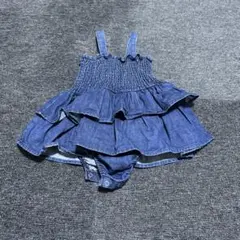 デニム フリル ワンピース 9-12M