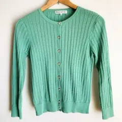 KUMIKYOKU 組曲 カーディガン ミントグリーン 長袖 サイズ2 M