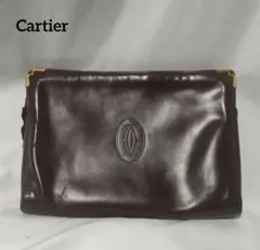 Cartier カルティエ クラッチバッグ ダークブラウン セカンドバッグ
