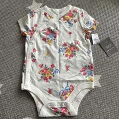 GAP 花柄　半袖　ロンパース ボディスーツ　ベビー肌着のサムネイル