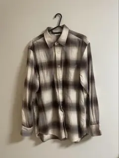 GUフランネルチェックシャツ メンズチェックシャツ
