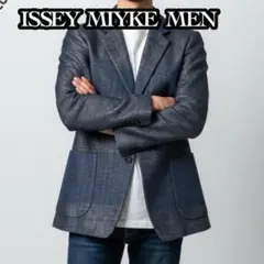 ISSEY MIYAKE MEN 三宅一生　ジャケット　M　ネイビー　0616②のサムネイル