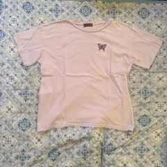 Lovetoxic 蝶刺繍 半袖Tシャツ M(150)