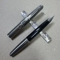 新品 廃盤 PLATINUM プラチナ 万年筆 ポケット 18k 中 食刻 蝕刻