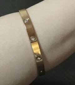 Crystals Rose Gold クリスタル付きローズゴールドバングルのサムネイル