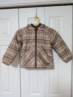 Patagonia フード付きジャケット ベージュ・ブラウンチェック