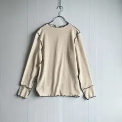 美品　パリゴ　レディースカットソー　ベージュ　バイカラー　パイピングのサムネイル