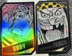 ワンピース　キャラクターズホロカードコレクション　コビー　黒ひげ　ティーチ