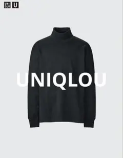 ブラッシュドモックネックTシャツ Mサイズ Black