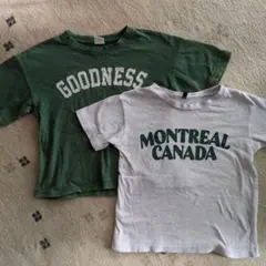 デビロック　 緑色 ライトグレー　プリントＴシャツ 2枚 120cm