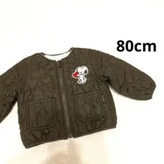 スヌーピー ジャケット80cm カーキ色