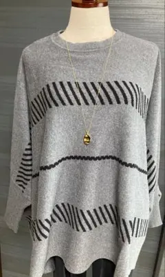 ヤマダヤ　CLOVE ジャガードドルマンニット グレー　ヤマダヤ2026福袋