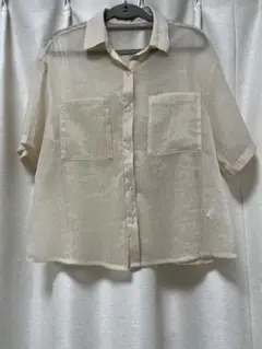 シアーオーバーサイズシャツ GU