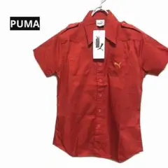 プーマ　PUMA レディース半袖シャツ　Mサイズ　クラシックレッド　　スリム　綿のサムネイル