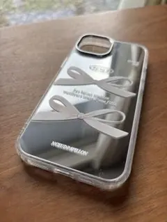 リボンデザイン iPhone15ミラーケース