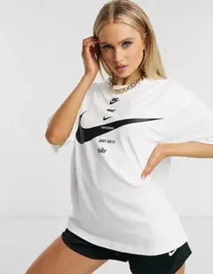 NIKE ナイキ スウッシュ オーバーサイズ コットン Tシャツ 定5500円のサムネイル