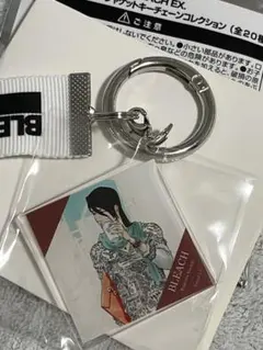 BLEACH 原画展 レコードジャケットキーチェーン 朽木白哉　一個　未開封