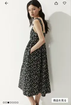 h&m エイチアンドエム　コットンワンピース　フラワー　花柄　Sサイズ