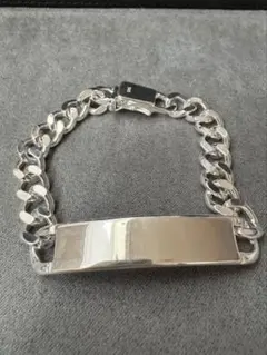 シルバーブレスレット ID プレート 喜平 チェーン シルバー