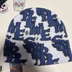 skoloct スコロクトドル柄 パープル キャラクター ニット帽 ビーニー