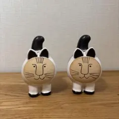 リサラーソン ディエチキャット 2体セット グレー&パープルのサムネイル