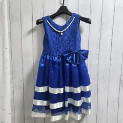女の子 フォーマル ドレス 青 140cm
