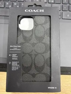 ほぼ未使用COACHコーチiPhone15ケース