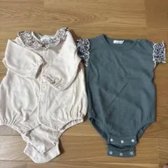 La Stell フラワー襟ロンパース 95cm未満