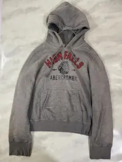 アバクロ　90s ビンテージ　Abercrombie グレー フード　パーカー