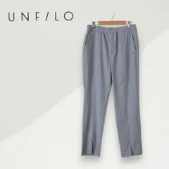 【アンフィーロ】イージーパンツ ジョガー風 ペールブルー系 L 訳アリ【古着】