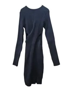DAZZYブラックニットワンピース 長袖М