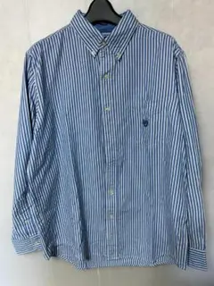chaps メインカラーブルー　青ストライプ柄長袖シャツ