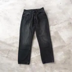 ZARA ザラ　ブラックデニム 美品 ストレート ジーンズ 黒　11号　L