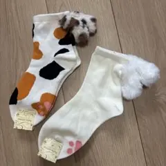 ★新品未使用★ 猫/尻尾/靴下 ２足セット