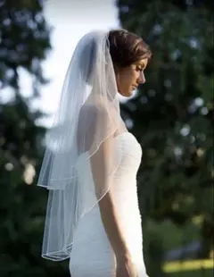ウェディングベール コーム付き ホワイト 結婚式