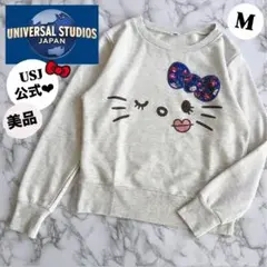 【美品】USJ ユニバーサルスタジオジャパン　キティ　トレーナー　トップス　Mのサムネイル
