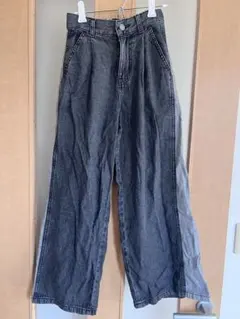 GU ワイドデニム cパンツ　140