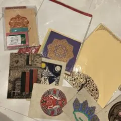 インド　便箋　封筒　ポストカードセット