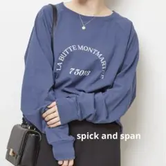 spick and spanラグランユーロヴィンテージロゴロンT