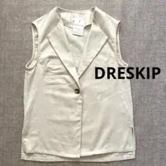 DRESKIP 麻混ノーカラージレ