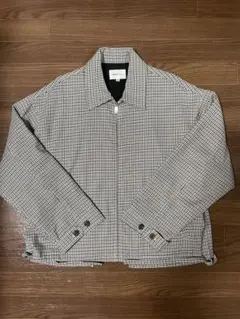 EMMA CLOTHES ビッグシルエットガンクラブチェック変形ジップブルゾン