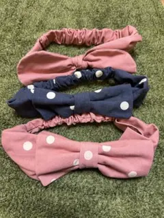 ベビー　ヘアバンド３個セット　可愛い　リボン