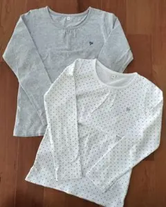 女の子　長袖Tシャツ　【綿100%】 サイズ140　2枚セット