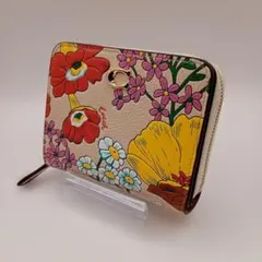 未使用✨ COACH コーチ 二つ折り財布 花柄 ギャランティーカード付