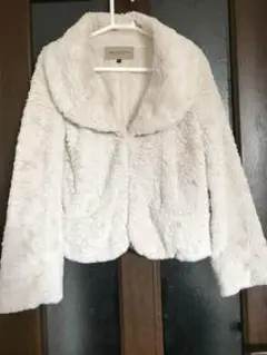 美品 プロポーション ボディドレッシングのフェイクファーコート 3
