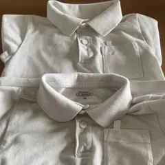 白ポロシャツ（通園に使用）2枚セット120センチ　長袖