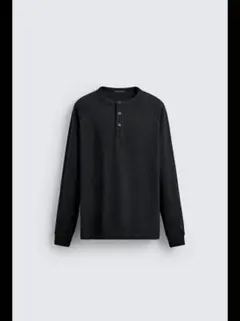 ヘンリーネック Tシャツ ZARA ブラック