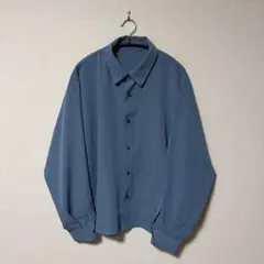 【Ellno Loset】ノーブルトロミレギュラーシャツ ブルー