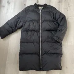 zara ロングダウン　ダウンコート　中綿　黒　おしゃれ　ブルゾン