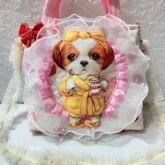 新柄バスタイムあんこちゃん２wayバッグ　コヤンイサムチョン　いちごキルト